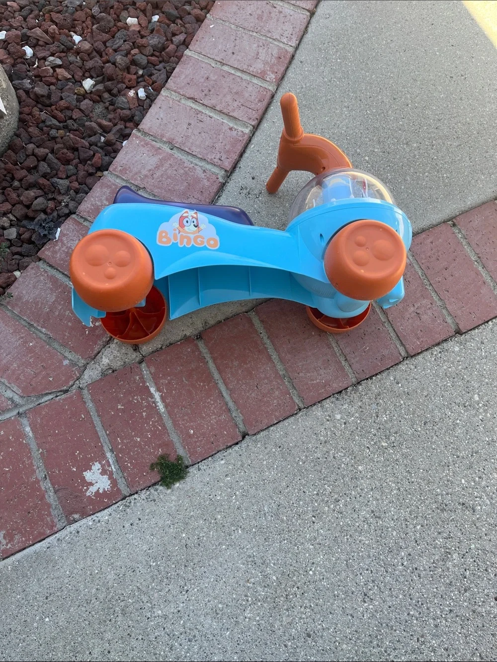 Blue and Orange Ride-On Toy for Kids by